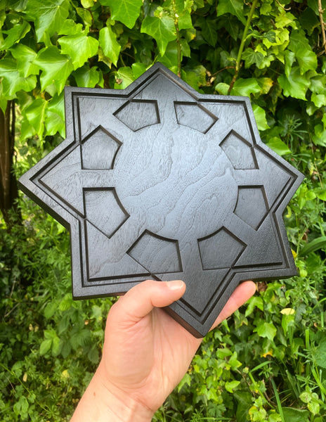 THE CHAOSPHERE - Large altar piece carved in solid walnut (Chaos Magic)