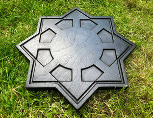 Chaosphere. Wood carved Chaosphere. Chaos Magic. Liber Null. Chaos Star. Ceremonial Magic Tools.