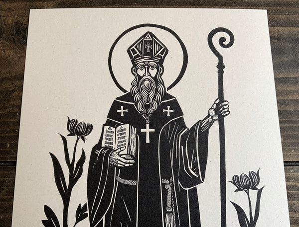 SAINT CYPRIAN OF ANTIOCH - Altar Icon. Art print. The Sorcerous Saint. Occult Art. Original artwork by The Hermetic Workshop.