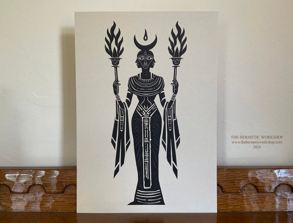 HEKATE Altar Icon. Devotional artwork. Hecate Greek Goddess. Art print. Original artwork by The Hermetic Workshop.
