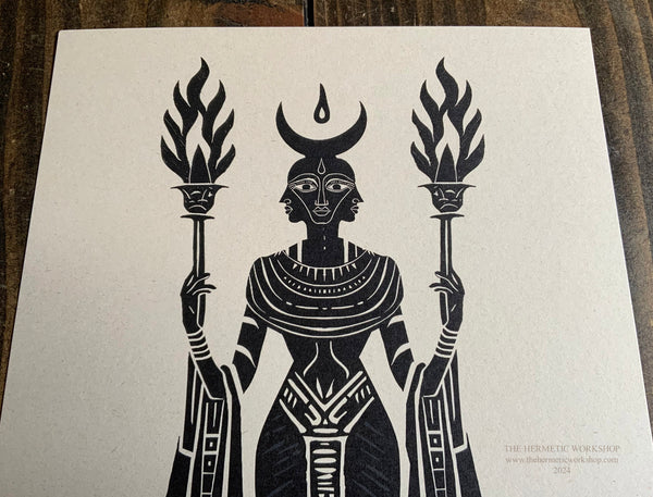 HEKATE Altar Icon. Devotional artwork. Hecate Greek Goddess. Art print. Original artwork by The Hermetic Workshop.