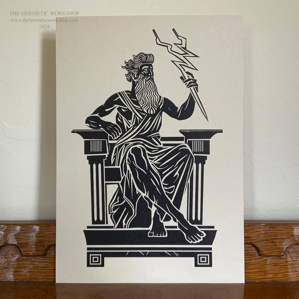 JUPITER / ZEUS - King of the Gods. Altar Icon. Fine art print. Devotional art. Original art by The Hermetic Workshop