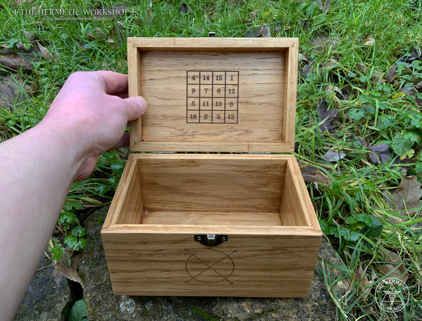 THE JUPITER CASH BOX - Hand-made Oak Box (Planetary Magic)