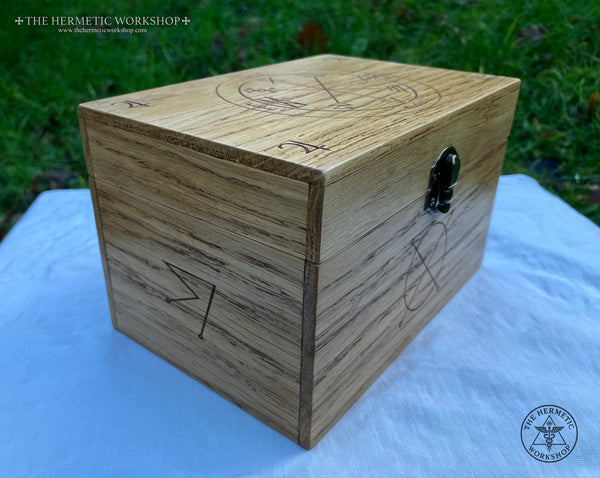 THE JUPITER CASH BOX - Hand-made Oak Box (Planetary Magic)