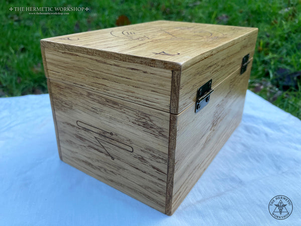 THE JUPITER CASH BOX - Hand-made Oak Box (Planetary Magic)