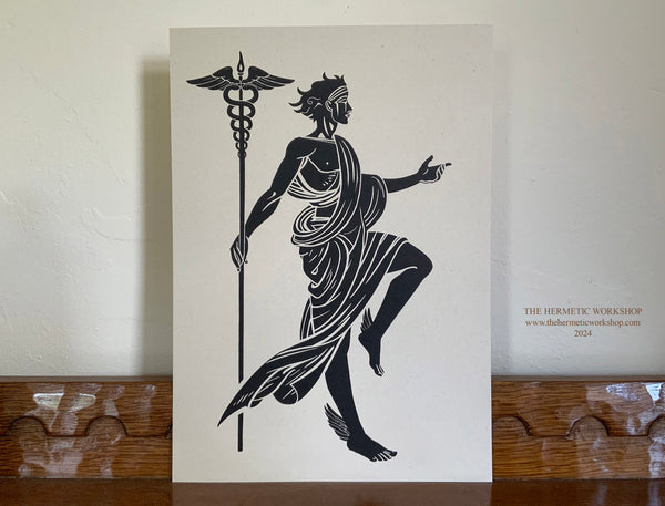 MERCURY / HERMES - Altar Icon. Roman  / Greek God. Altar Artwork. Art Print. Devotional Art. Original art by The Hermetic Workshop.