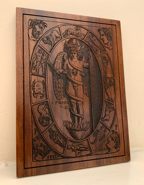PHANES  - Orphic Deity Altar Ikon - Carved in Solid Walnut