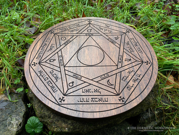 THE PLANETARY MAGIC TABLE OF PRACTICE  - Carved in Solid Walnut // Ceremonial Angel Magic
