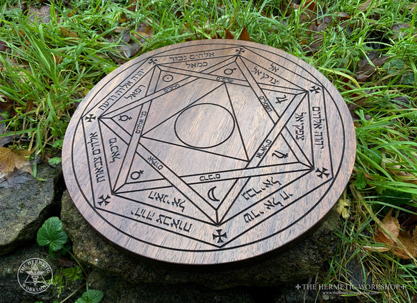 THE PLANETARY MAGIC TABLE OF PRACTICE  - Carved in Solid Walnut // Ceremonial Angel Magic