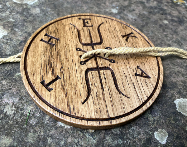 THE STROPHOLOS / IYNX WHEEL - Carved in Solid Oak (Hekate Spinning Wheel)