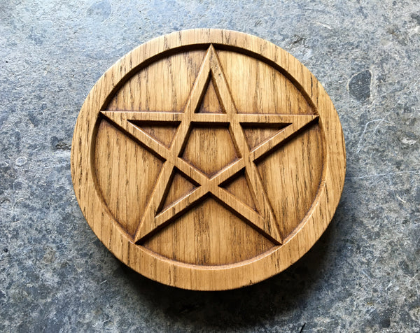 ALTAR PENTACLE - Carved in Solid Oak