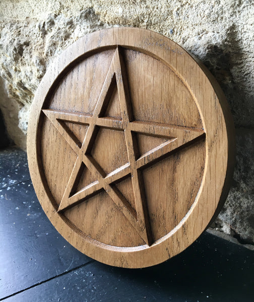 ALTAR PENTACLE - Carved in Solid Oak