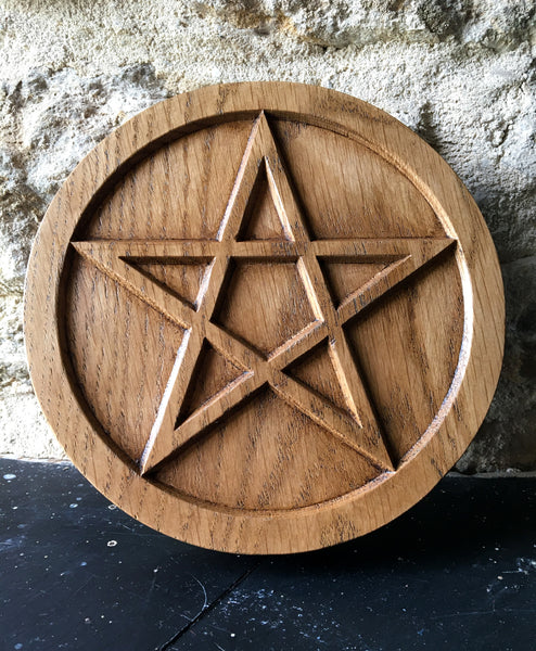 ALTAR PENTACLE - Carved in Solid Oak