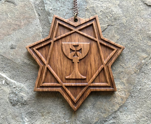 CEREMONIAL MAGIC LAMEN - Carved in solid oak