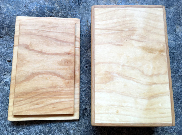 Handmade TAROT CARD BOX // Maple with carved lid