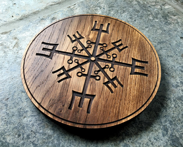 WHEEL OF HEKATE altar piece in solid oak (Jason Miller 'Protection & Reversal Magick)