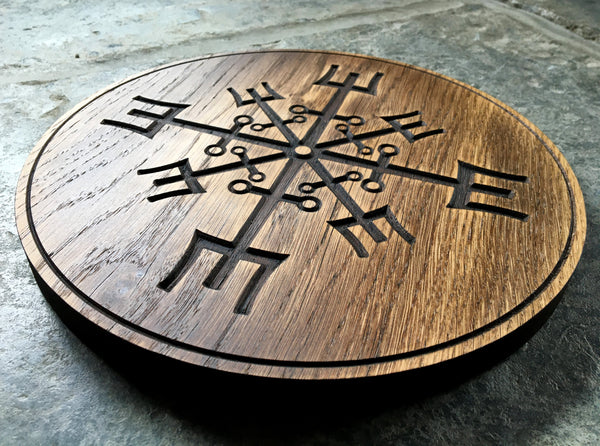 WHEEL OF HEKATE altar piece in solid oak (Jason Miller 'Protection & Reversal Magick)